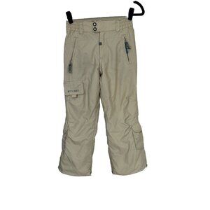 Betty Rides Youth Snowboard Pants Girls 10/12 Medium Tan Color Waterproof F1